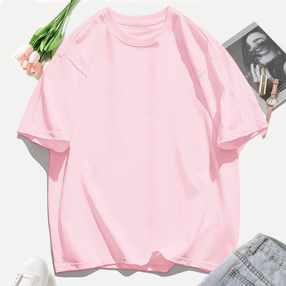 Solid Color Summer Woman Basic T-Shirt Comfortable Oversize Short Sleeve O-Neck Cotton T Shirts Y2K Trendy Women