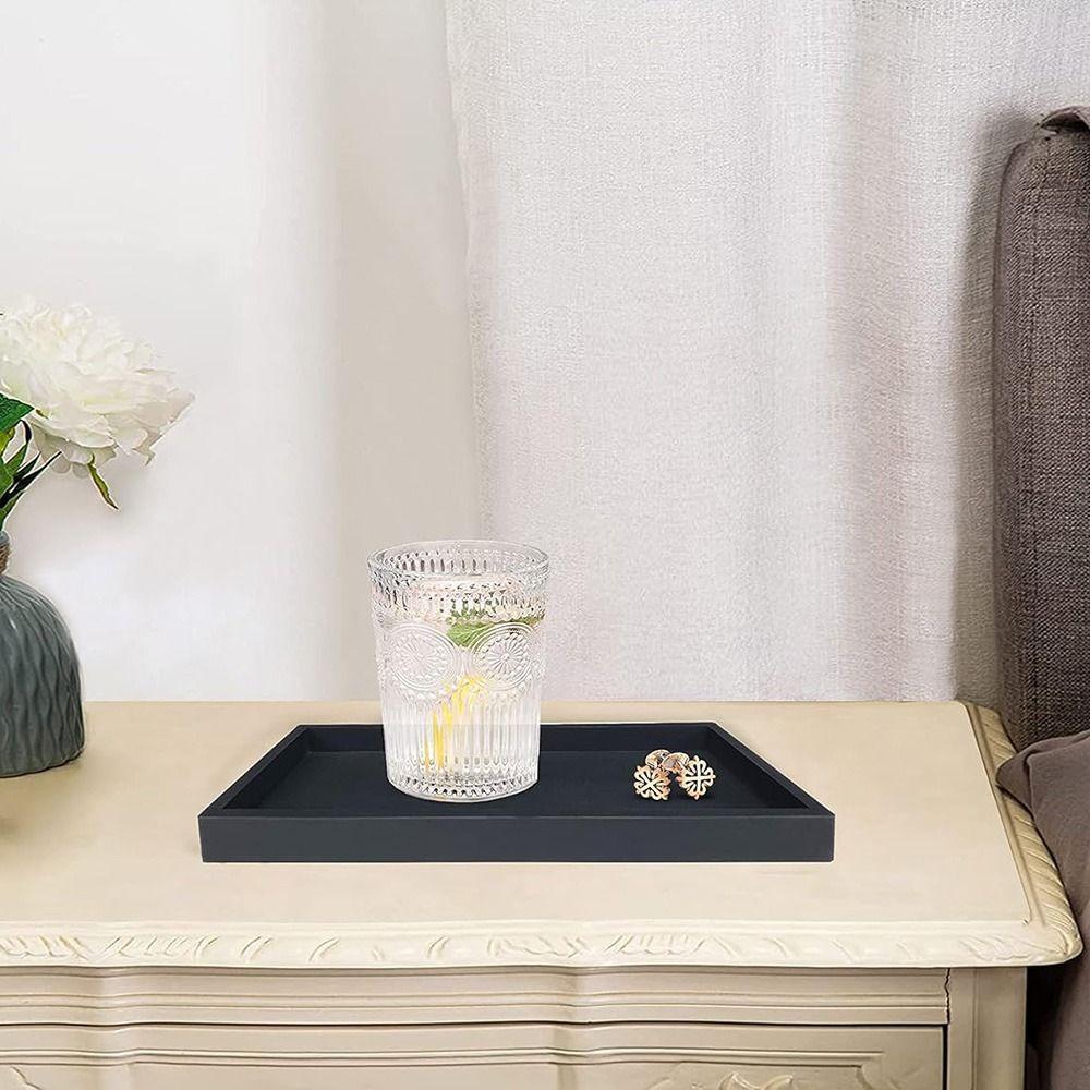 Silicone Bathroom Counter Tray Flexible Countertop Valet Tray Sleek Soap Dispenser Tray  Home