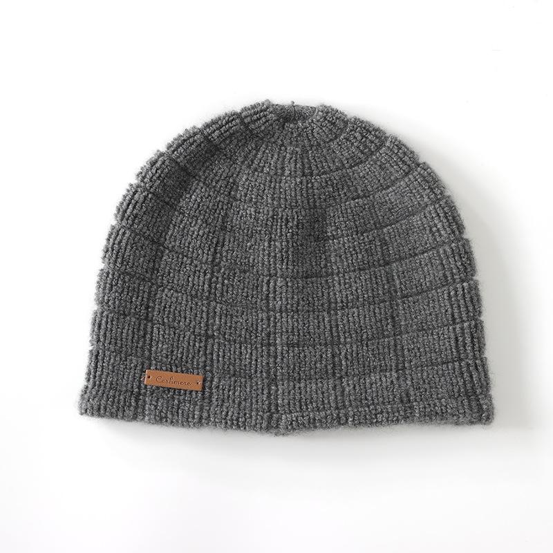 Soft Cashmere Hat Autumn and Winter New Style Unisex Casual Ear Protection Solid Color Hat Fashionable Knitted Hat