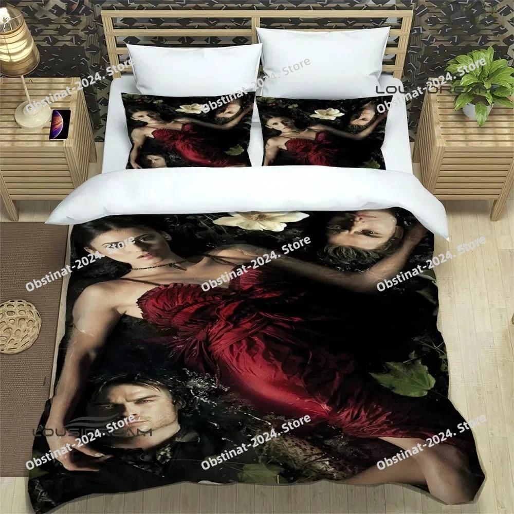 The Vampire Diaries Damon Salvatore Bettwäsche-Sets exquisites Bettwaren-Set Bettbezug Bettdecke-Set Bettwäsche Zimmerdekoration