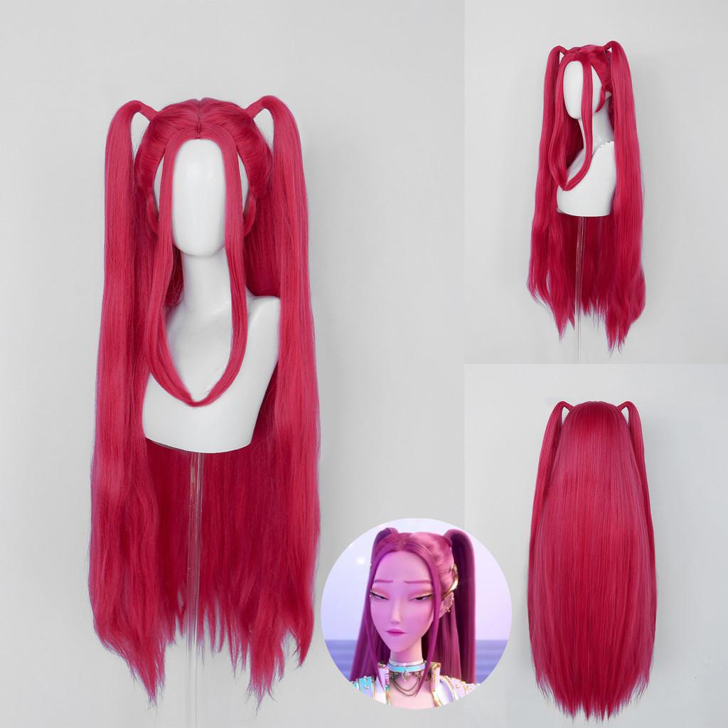 Kpop Dämonenjäger Rumi Mira Zoey Cosplay Perücke im Cartoon-Stil und atmungsaktives Material für Party- und Bühnengebrauch