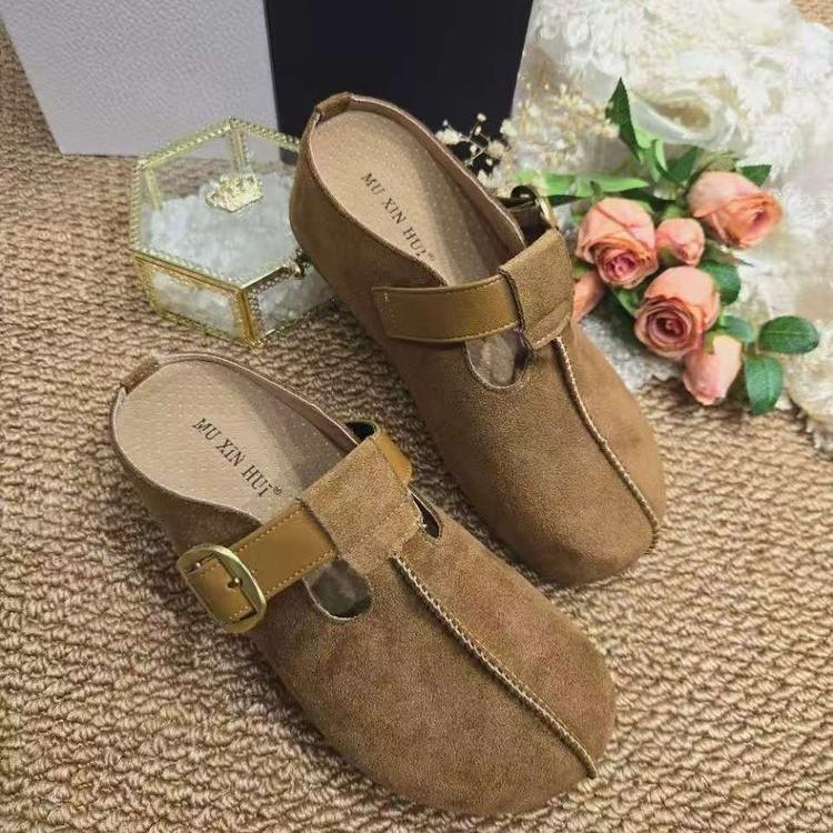 Fashion for Women Men Winter Fuzzy Cork Slippers Fur Cork Mules Short Plush House Cork Shoes Winter Zuecos Mujer