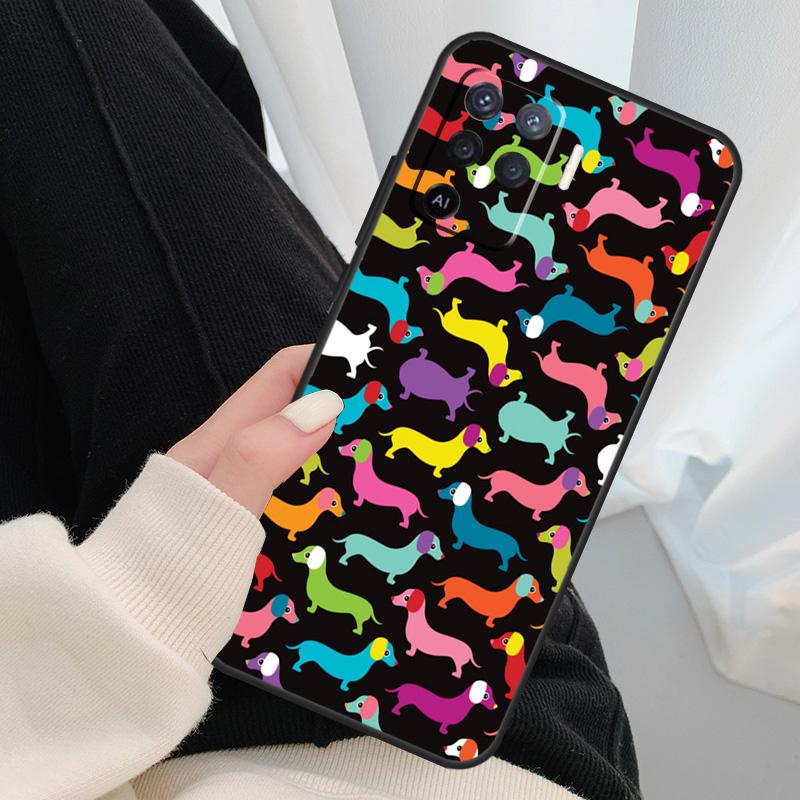 

Cute Dachshund Sausage Dog Case For Oppo A40 A60 A80 A5 Pro A15 A16 A17 A57 A77 A94 A74 A54 A76 A96 A18 A38 A58 A78 A98 OPPO A54 4G