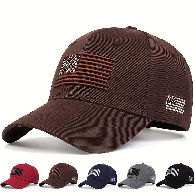Yto Household Items Women's American Flag Embroidery Baseball Caps Adjustable Casual Hats Spring And Autumn Outdoor Use Sunscreen Hat For Men And