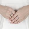 2pcs 925 Silver Couple Rings Zircom For Women Man Exquisite Student Girlfriend Silver Jewelry Accessories Wedding R51