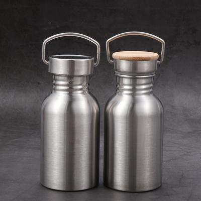 Stainless Steel Bicycle Water Bottle Sports Fitness Single Walled Vacuum Insulated Metal Flask
