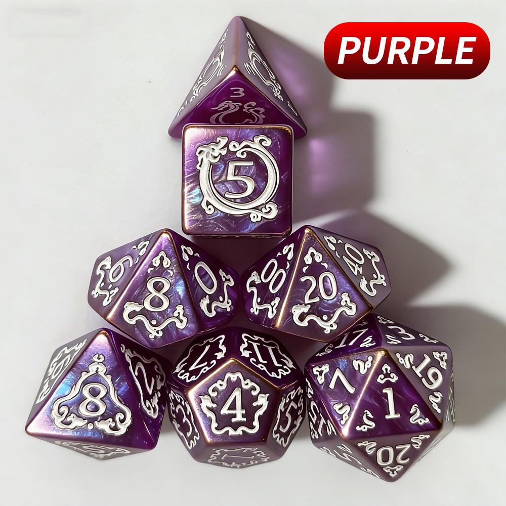 Dragon Design DND Dice Set 7 Piece - Polyhedral Dice for Tabletop RPG Board Game Gift & Gaming Supplies