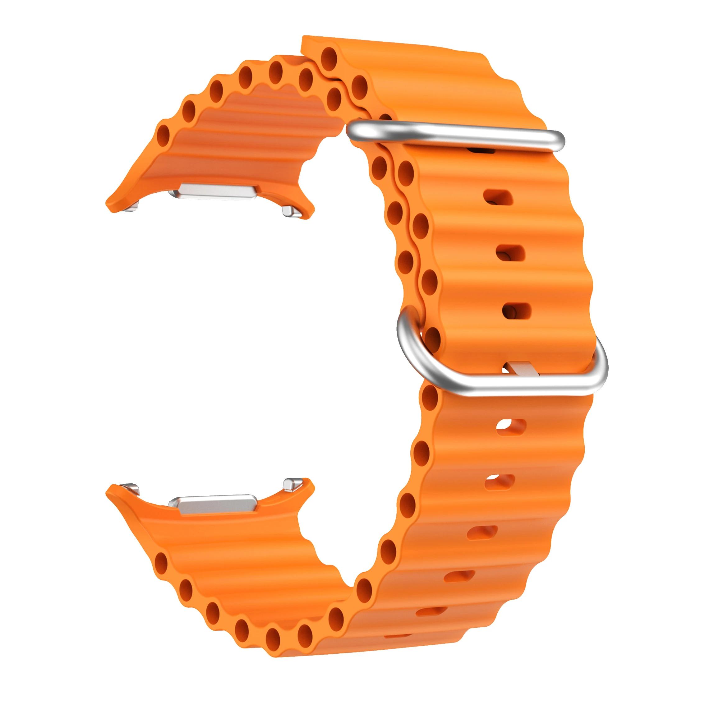 

Ocean Loop Strap For Samsung Galaxy Watch Ultra 47mm Soft Sports Correa For Samsung Galaxy 7 ULTRA 47MM Quick Fit Bracelet Galaxy Ultra 47mm оранжевый