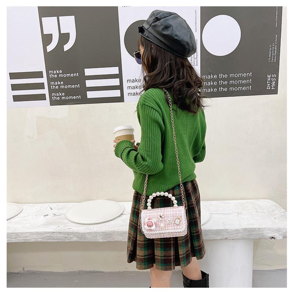 Blumen Dekoration Umhängetaschen Mini Kinderhandtasche Neue Umhängetasche Mädchen