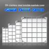 304 Stainless Steel Decorative Invisible Manhole Cover - Square/Round, Customizable for Rain, Sewage, and Sand Wells
