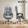 Office Chair, Ergonomic, Reclining, Footrest, Height Adjustable, 360 Swivel, Gray