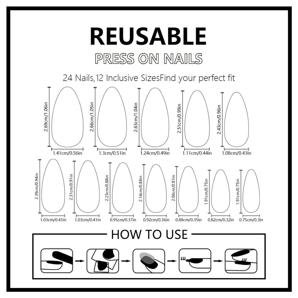 Aufdrücknagel Mandelform Künstlicher Nagel Glänzend Aufkleben Nagel Natürlich Vollständige Abdeckung Falscher Nagel Acryl Aufkleben Nagel für Frauen