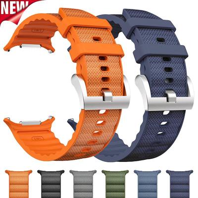 Silikonový řemínek pro Samsung Galaxy Watch Ultra 47mm Sportovní náramek na zápěstí pro Samsung Galaxy Ultra Náhradní řemínek