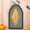 Spooky Halloween Ghost Mirror Creative LED Ghost Mirror Hologram Ghost Mirror  Prank Decor