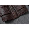 Chinese Size Vintage Red Brown Genuine Leather Jacket Men Soft Real Cowhide Black Winter Coat Biker Jackets Jaqueta Masculina De Couro