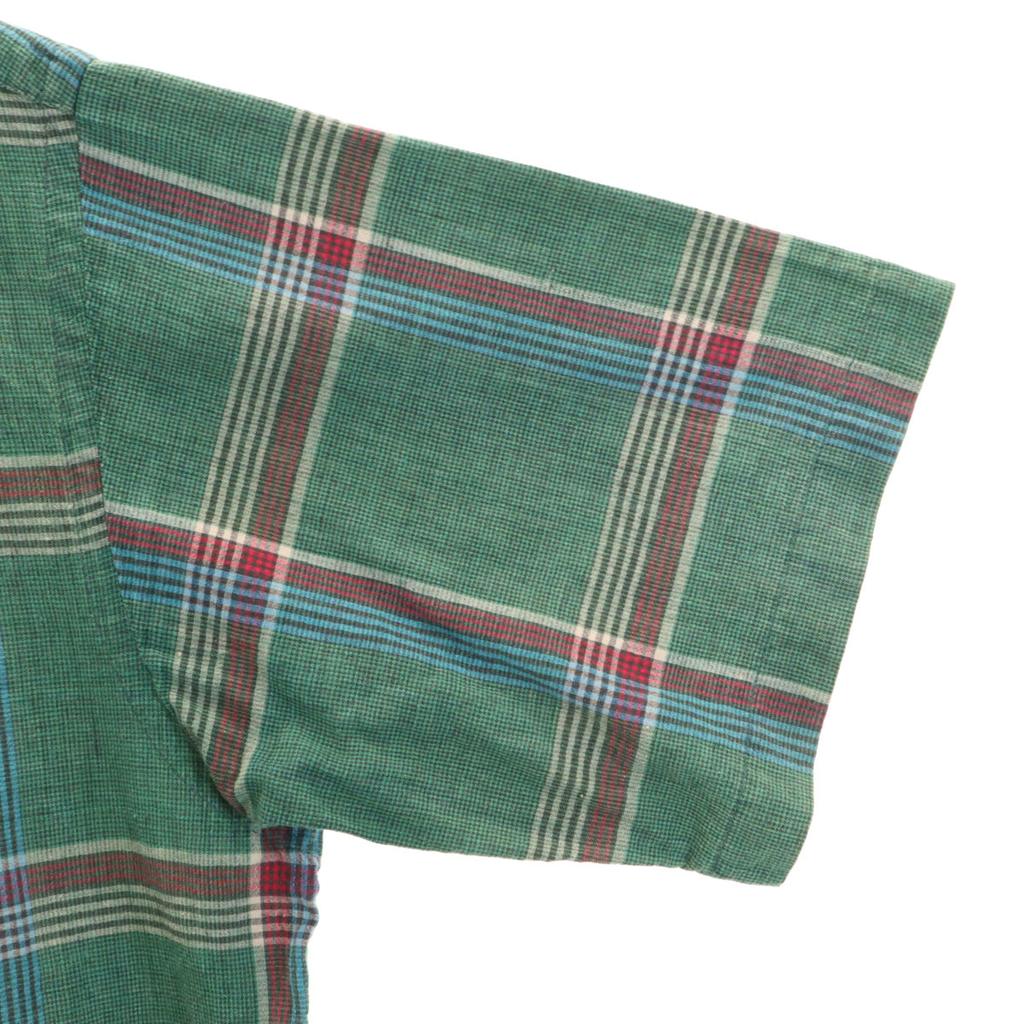 Country Traditionals by PENDLETON 90s Made In USA Old Check Pattern Five-quarter Sleeve Button Down Shirt Men's Used