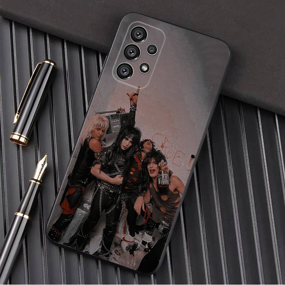 

Rock M-Motley C-Crue Phone Case For Samsung Galaxy A13,A21s,A22,A31,A32,A52,A53,A71,A80,A91 Soft Black Shell Samsung a72