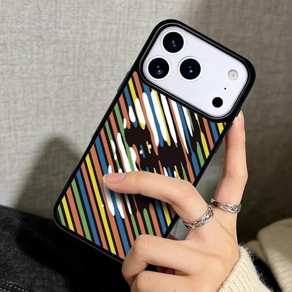 Capa Case for iPhone 17 Air 16 Pro Max 15 Plus 11 13 Mini 14 12 Back Phone Cover Stripe Skull