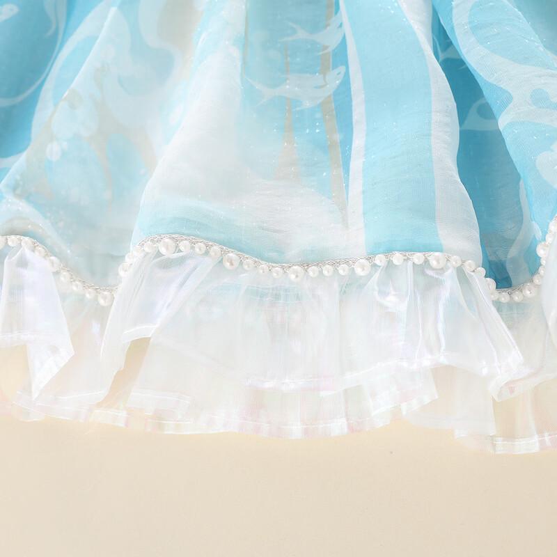Vestido Hanfu de Malla Nuevo Estilo Chino para Niñas Mengtejiao