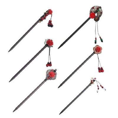 Artistic Wood Hair Stick Dangling Hairpin For Women Antique Hair Shaping Tool For Cultural And Formal Event Gatherings