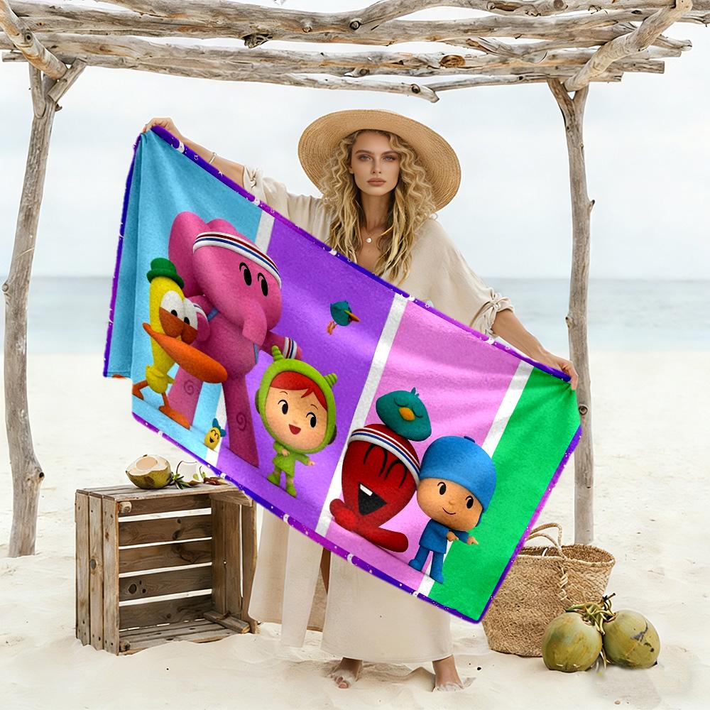 Pocoyo Beach Towel High Absorbency & Quick-Dry Comfortable Lightweight Portable for Swimming,Beach,Camping, Travel, Beach Accessories,Gym