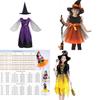 Entzückendes Kinder Halloween Hexenkostüm Kleid für Mädchen mit stilvollem Schleifendesign