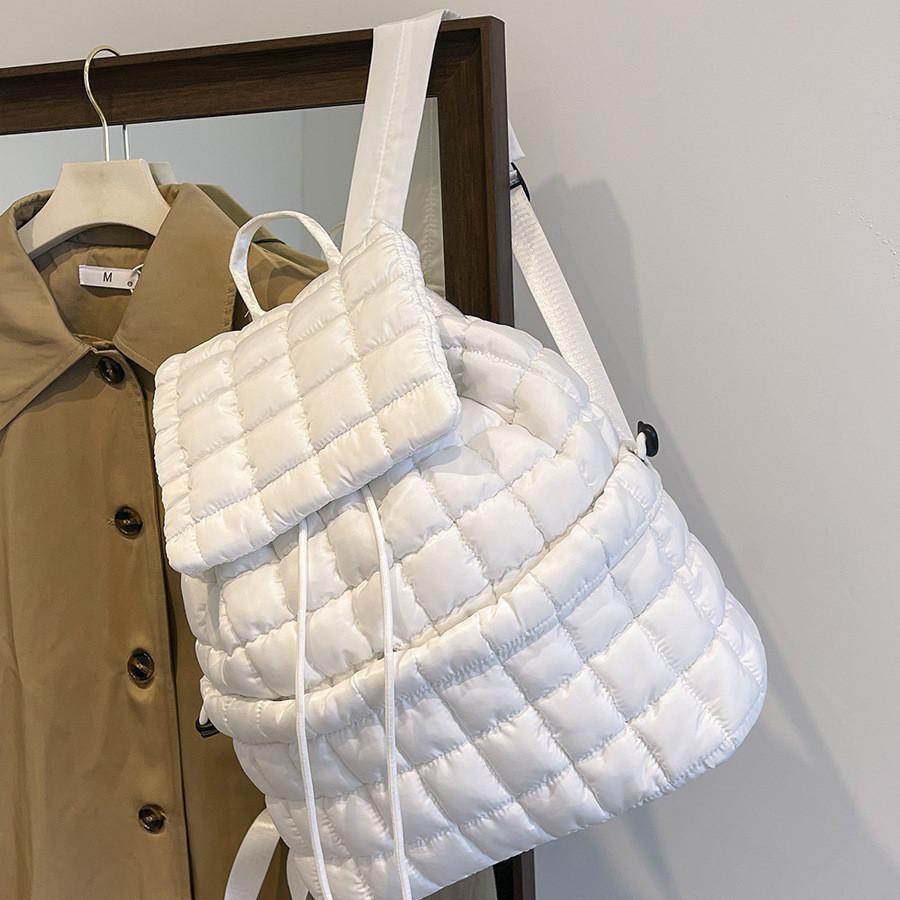 Simple Cloud Style Womens Puffy Backpack With Durable Polyester For City Commuting And Casual Outings