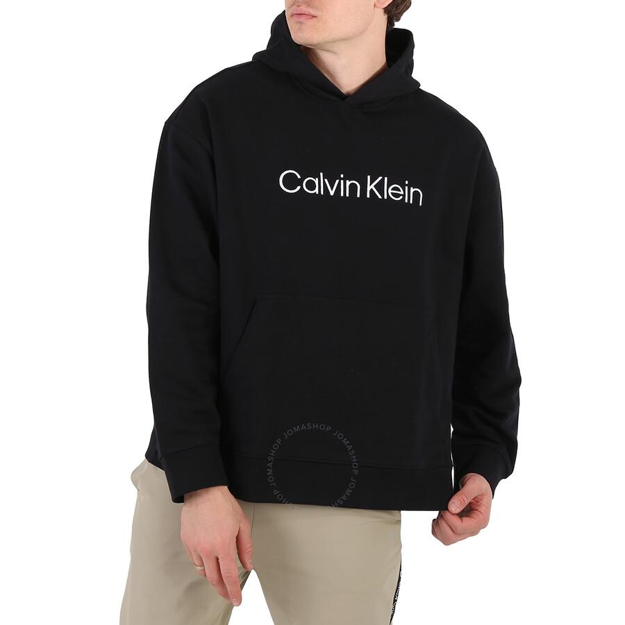 Calvin Klein Minimalist Logo Print Hoodie Men Tops Black 40HM231-BAE