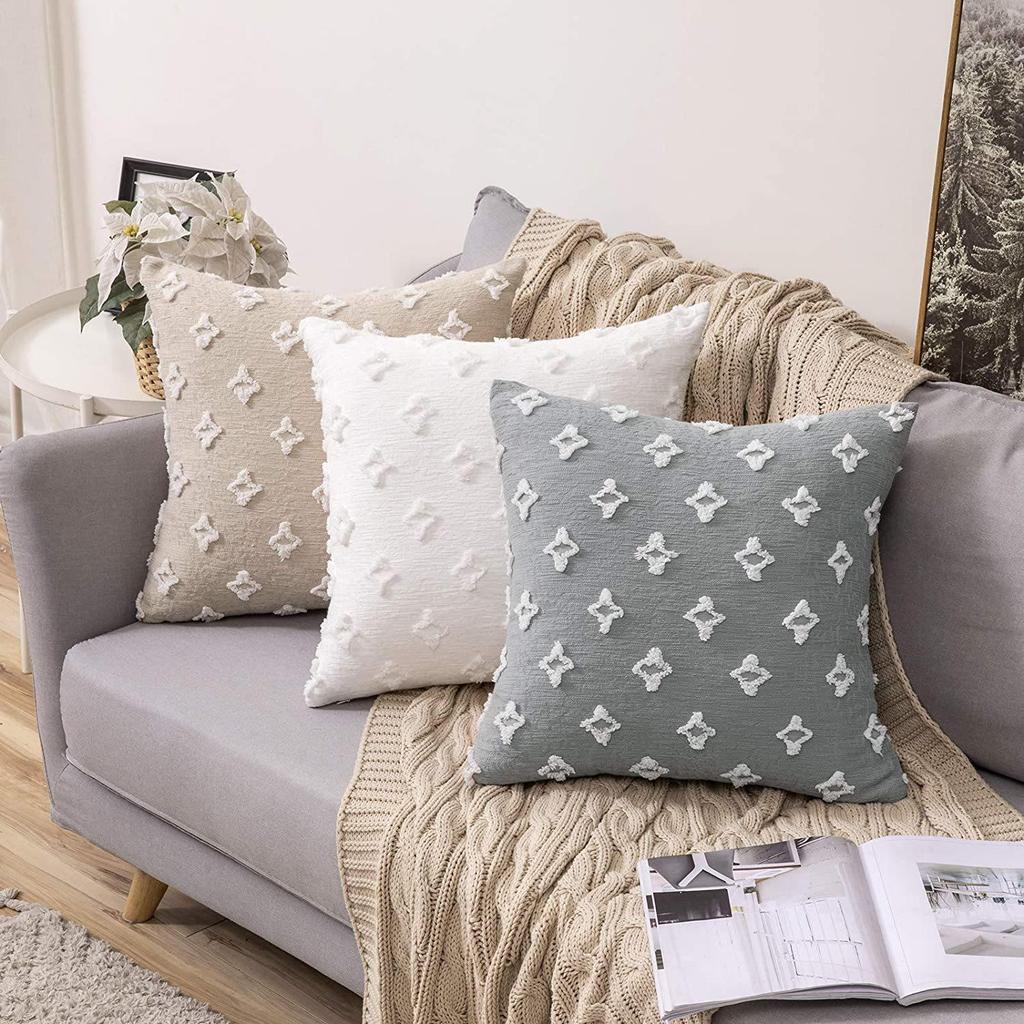 Nordischer Stil Sternen-Jacquard Baumwoll-Kissenbezug: Schlafzimmer-/Sofakissen für die Taille