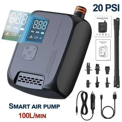 Bomba de ar elétrica de 20 PSI Bomba de ar elétrica inflável DC Sup Inflador de ar inflável elétrico para surfe, prancha de remo, barco, caiaque