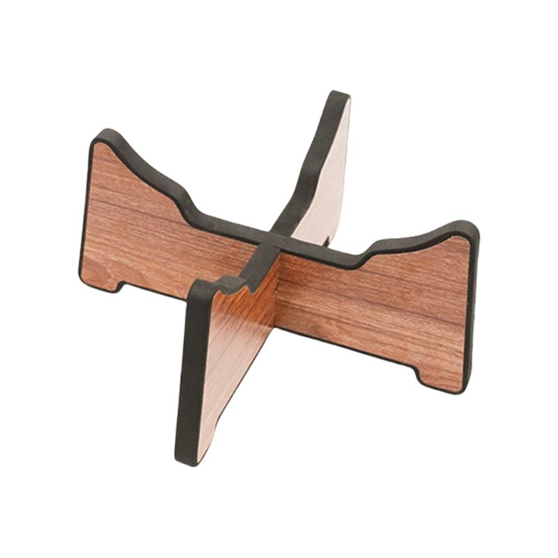 

Easy Setups Wood Percussion Stand Wood Texture for Handpan Drums Compact Tongue Instrument Holder with Nonslip Base M