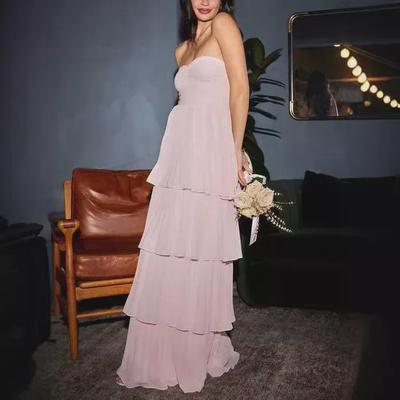 Sexy ärmelloses rückenfreies plissiertes Schlauchkleid für Damen