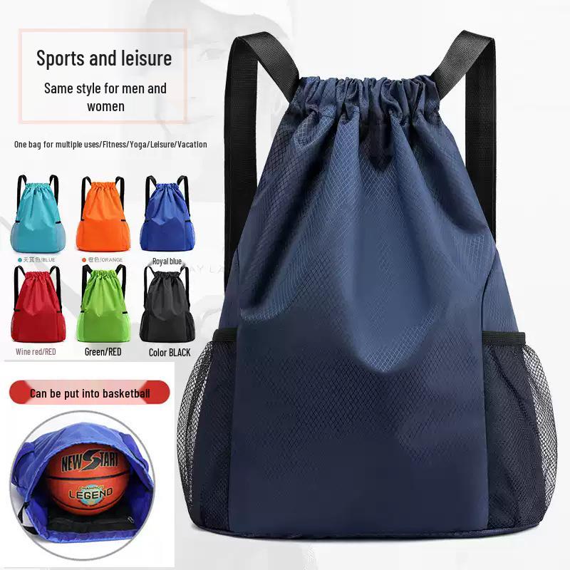 Custom Logo Drawstring Backpack for Travel, Sports, Gym, Hiking, Football & Basketball