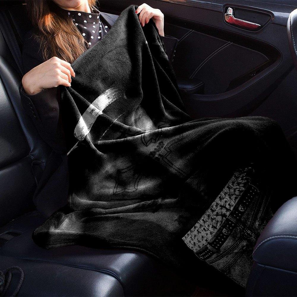 1pc 2PacHip Hop Blanket Soft Lightweight All Season Multi Purpose Throw for Sofa, Bed, Office & Picnics, French Style with Iconic Album Art & Quotes