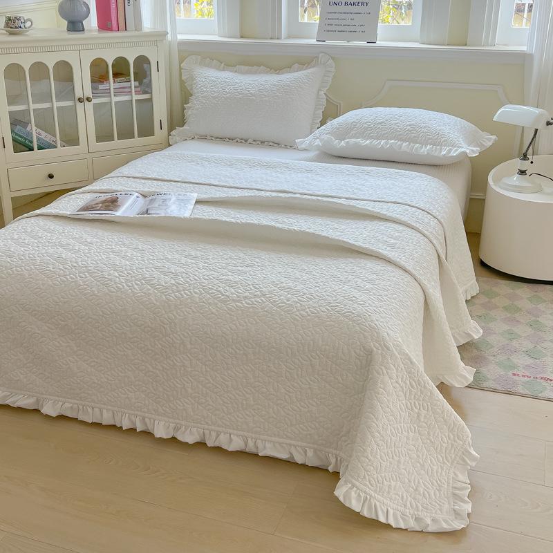 Ruffled Gauze Quilted Summer Cool Quilt Cover - Double Person Thin Air Conditioning Quilt