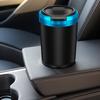 Car Ashtray with Lid Portable Ash Tray with LED Light Mini Car Trash Can Multi-Function Pop Up Ashtray for Home Car Interior Par