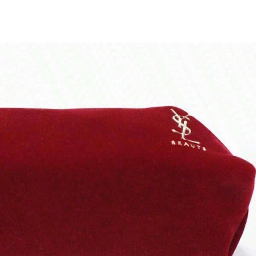 Yves Saint Laurent Cosmetic Storage bag, Red Cotton, Can Store Eyebrow Pencil, Makeup Brush, Eyeliner Pencil, Lipstick