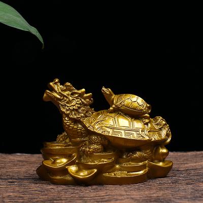 1 Stück Feng Shui Drache Schildkröte Schildkröte Statue Figur Münze Geld Reichtum Glück