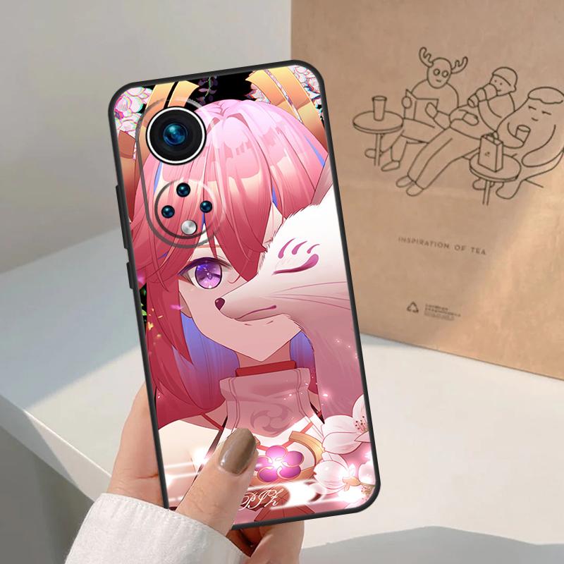 

Genshin Impact Yae MIko Case For Honor Magic 7 Lite 5 6 8 Pro Honor 400 200 Pro X9c X9b X9a X8a X8b 50 70 90 Cover Honor 200 Pro