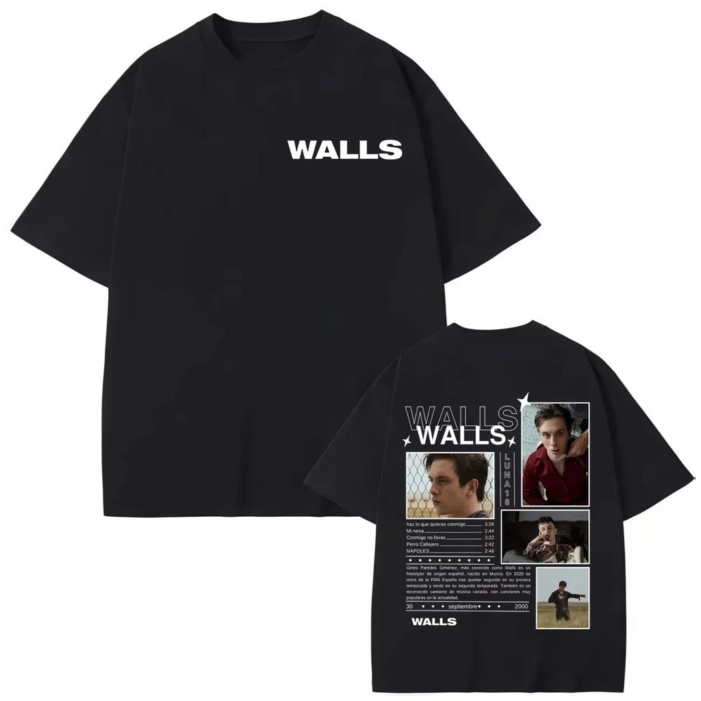 2026 Singer Walls Luna 18 Album Merch T Shirt Fashion Short Sleeve Tshirts Unisex Women Summer Casual Loose Cotton Tshirt Y2K