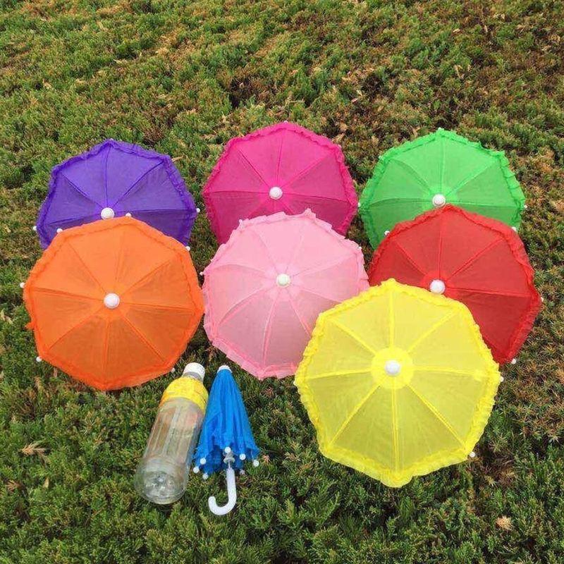 Delicaat Met Zuignap Telefoon Paraplu Zonneklep Regenwerend Telefoonhouder UV-Bescherming Mini Paraplu