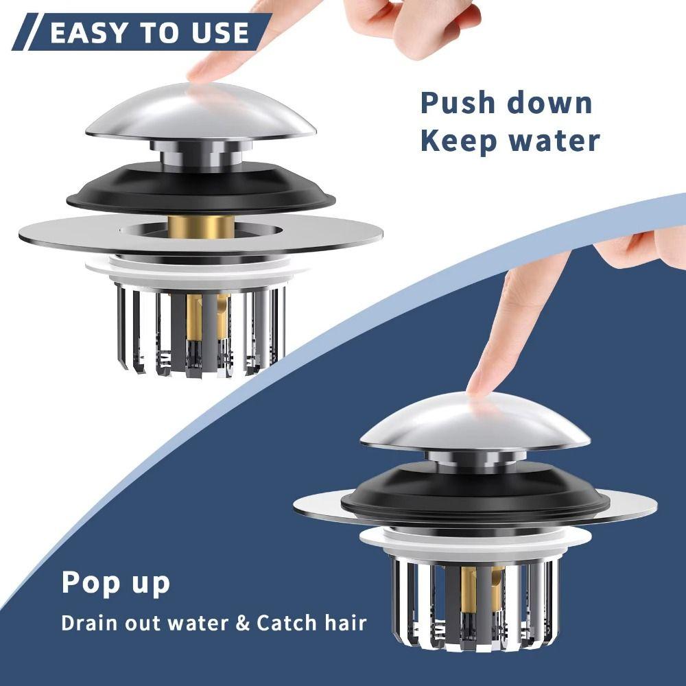 Insect-proof Bathtub Drain Stopper Pop Up Water Bouncing Core Wash Basin Drain Filter  Shower