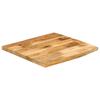 VidaXL Dessus de table 80x80x2,5 cm bord vivant bois massif manguier, dessus de table en bois, dessus de table d'appoint, 370362