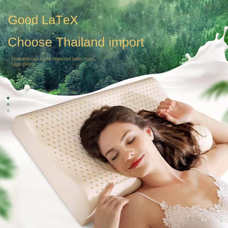 Orthopedic Latex Pillow Thailand Pure Natural Massage Memory Ergonomic Cervical Neck Pain Pillows For Sleeping For Bedroom