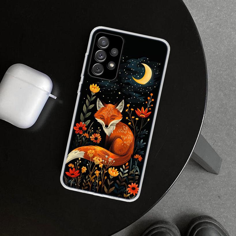 Animal Fox Phone Case Cover for Samsung Galaxy A12 A22 A32 A52 A72 A02S A51 A50S A31 A20S A10S Note 20 Ultra 10 Plus Galaxy A12