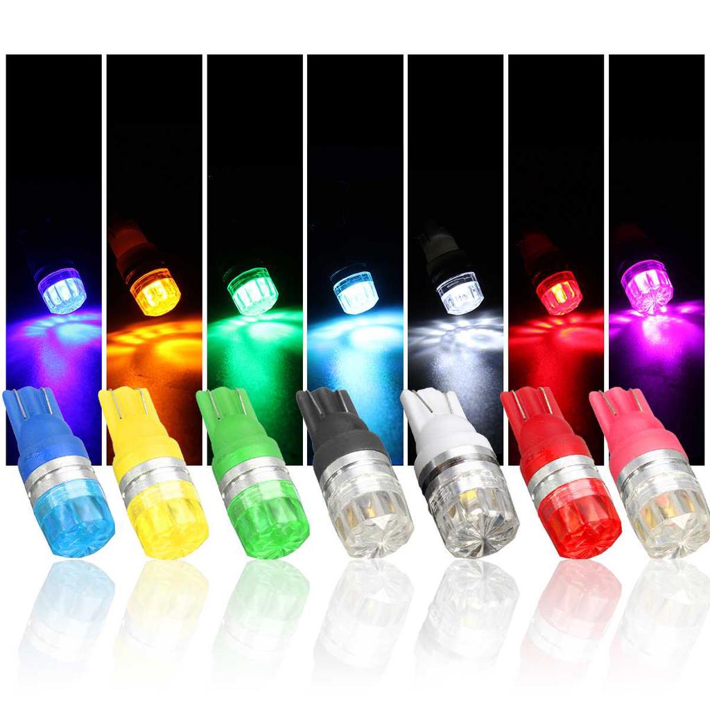 Buy Universal 12V 7 Color T10 3W Diamond LED Bulbs Car Interior Reading Light Side Lamp Super