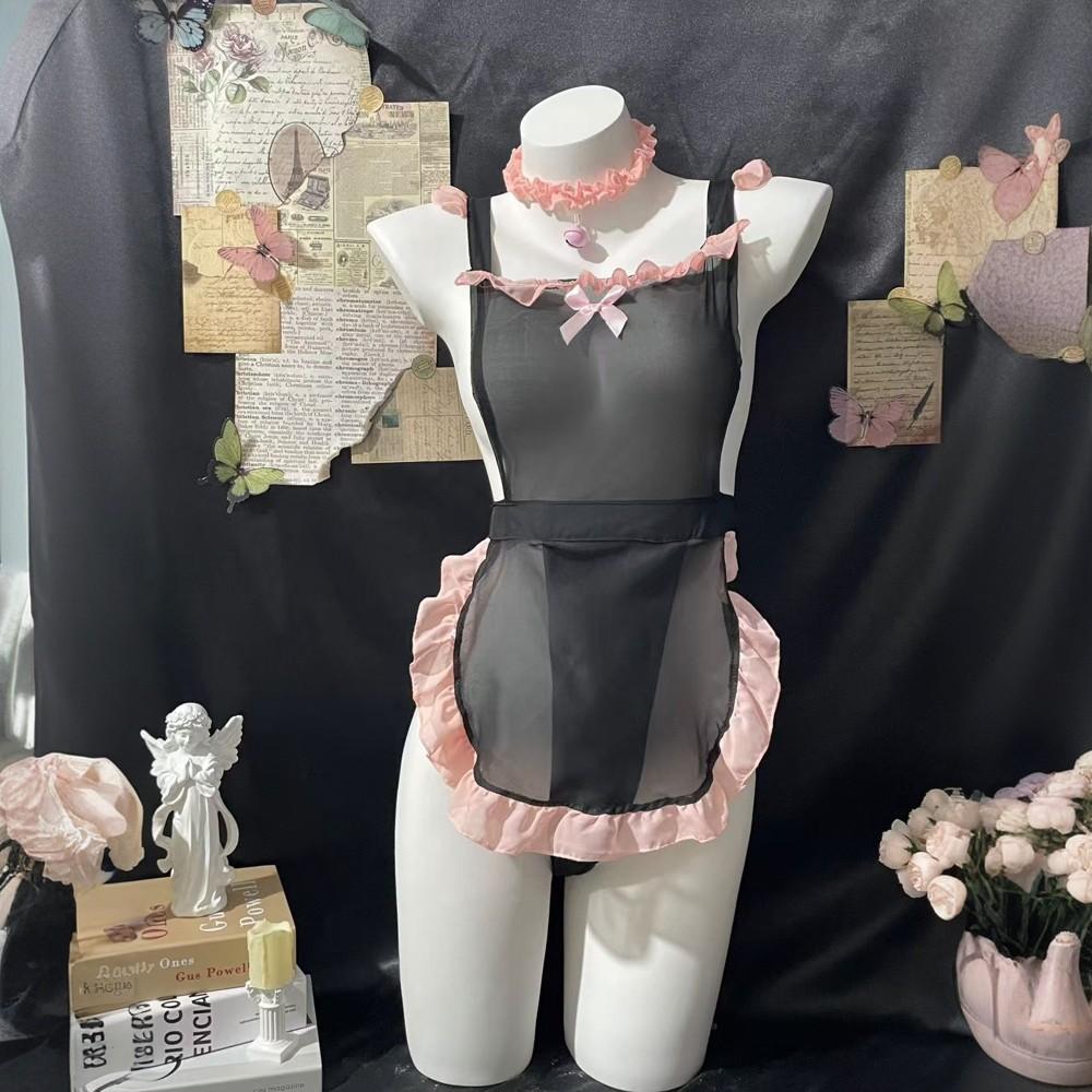 Sexy Sexy Lingerie Lace Seduction Maid Maid Hot Hollow Bed Attack Skirt Plus Size