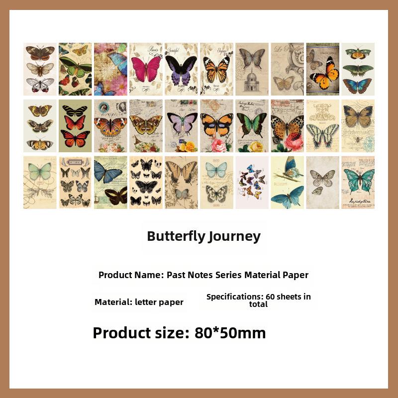 Past Events Retro Notebook: Cute Paper Handbook with 60 Decorative Non-Sticky Sheets