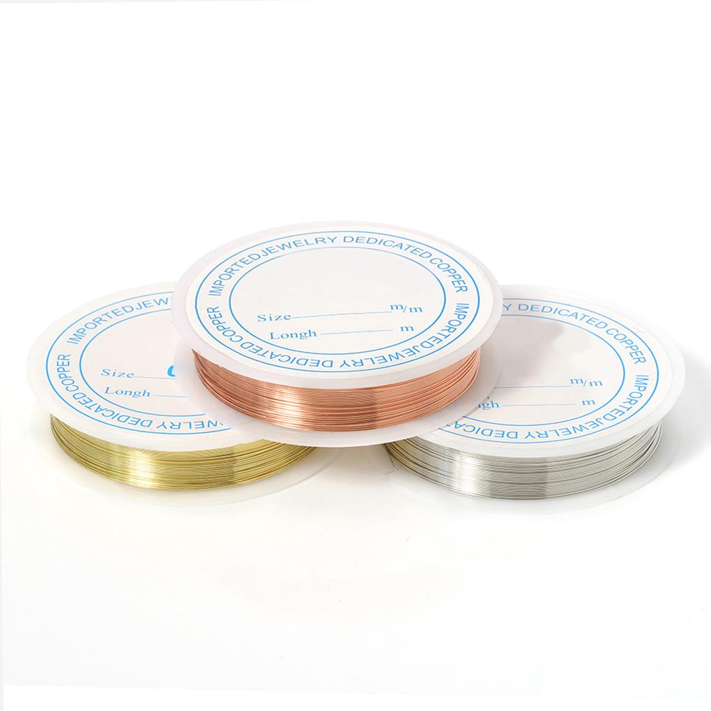 Yuwqqoajv 5 Stück Kupferdraht zum Perlenfädeln - Schmuckherstellungs-Enthusiasten Perldraht Metalldrähte Langlebig Modisch Große Auswahl, Rotbronze, 0,3 mm