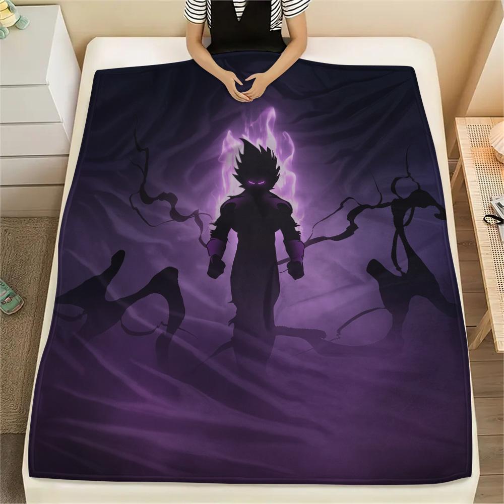 Koc flanelowy z nadrukiem Dragon Ball, Wysokiej jakości, Wygodny na wszystkie pory roku, Wystrój domu, Ciepło i komfort